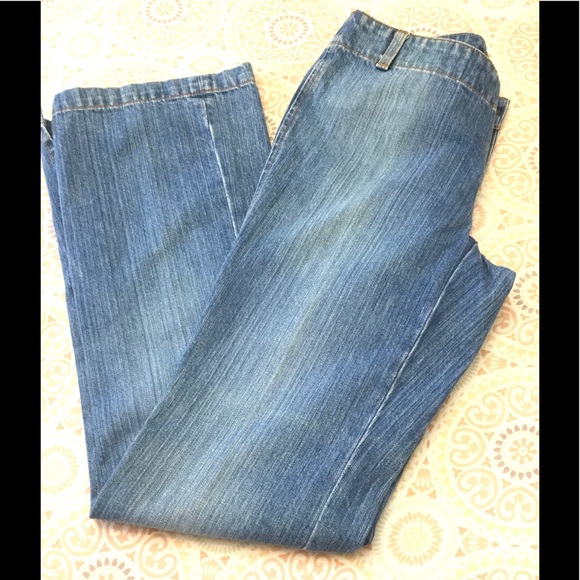 Banana Republic Wide Leg Jeans Slit on Bottom Sz.2 - Picture 3 of 11